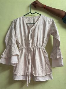 V Neck Baloon Top