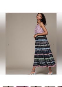 LABEL RITU KUMARPrinted Flared Dress with Tie-Up N