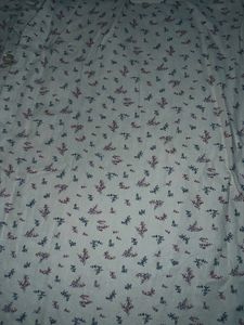 Mast And Harbour Sea Green Printed Shirt ,Size: M