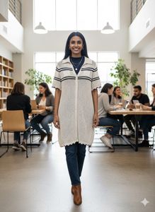 ✨Retro Crochet Chic! 🇮🇳 4-Season Tunic/Dress ✨