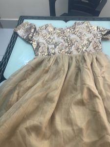 Khaki Organza Gown