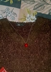 Stylish Brown Knit Sweater