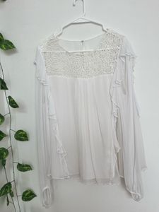 Elegant White Lace Top