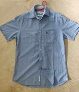 U.S. Polo Sky Blue Shirt For Men.
