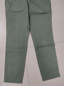 Elegant Green Cotton Pant