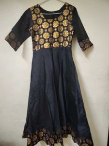 Elegant Black & Gold Kurta