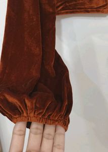 Velvet Crop Top Size S