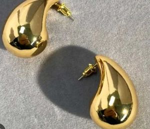 Gold Teardrop Stud Earrings