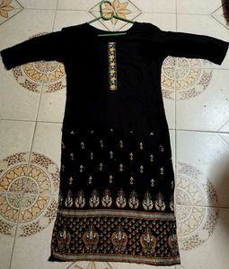 straight coffee brown kurta for women