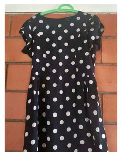 Navy Polka Dot Dress