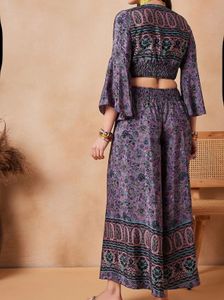 Floral Print Purple Co-ord Set