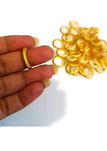 20 Pcs. of Golden Shiny Plastic Rings with hole