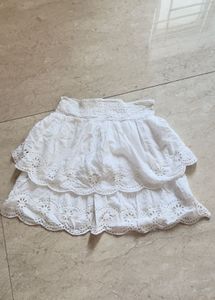 White Tiered Skirt