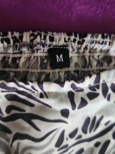 Abstract Print Wrap Crop Top