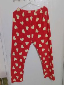 Heart Print Pajama Pants