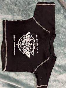 Graphic Moth Crop Top