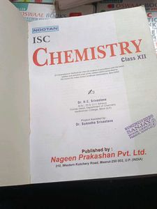 ISC Chemistry By Dr HC Srivastava Class 12th