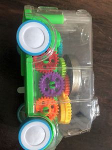 Vintage See-Through School Bus Toy