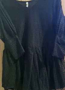Black Peplum Top