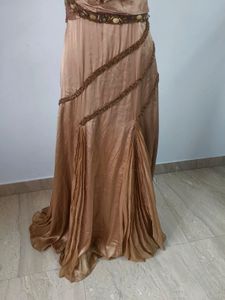Elegant Brown Evening Gown