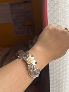 Silver Floral Bracelet