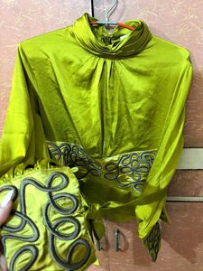 Elegant Olive Green Top