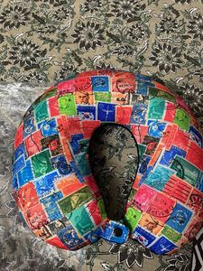 Unique Stamp Print Neck Pillow