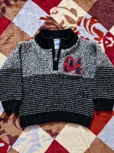 Black &amp; Grey Sweater For Boys (12-18 Months)