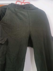 Olive Green Wide Leg Pants