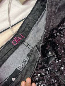 Black Shimmer Shorts