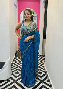 Elegant Blue Saree