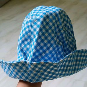 Blue Gingham Bucket Hat