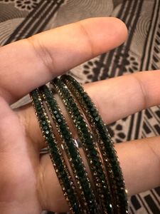 Green &amp; Gold Bangle Set 2.6