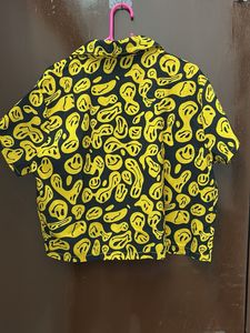 Smiley Face Print Top