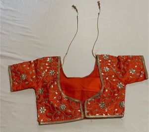 Orange Embroidered Blouse