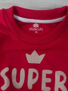 Red &#39;Super Girl&#39; Sweatshirt