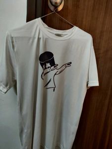 Dabbing Cartoon Printed White T-shirt