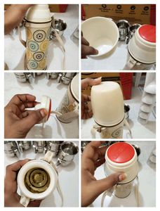 Stainless Steel Cups Set With Bottle