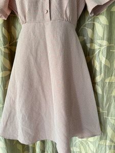 Pink&amp;White Checked Dress