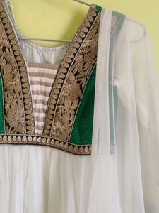 White Anarkali