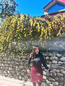 Floral Embroidered Skirt