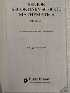 Mathematics for Class 11 by R S Agarwal