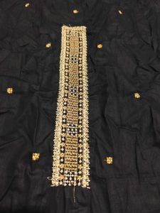 Elegant Black Kurta Fabric Soft Cotton