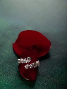 Elegant Open Cuff Ring with Cubic Zirconia