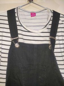 Cute Black Dungarees