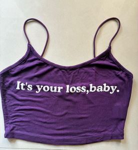 XS Purple Graphic Tank Top