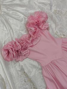 Pink Ruffle Gown