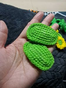 Crochet Flower Hair Clips