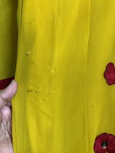 Mustard Yellow Anarkali Gown With Pant &amp;dupatta