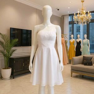 White Strapless Dress